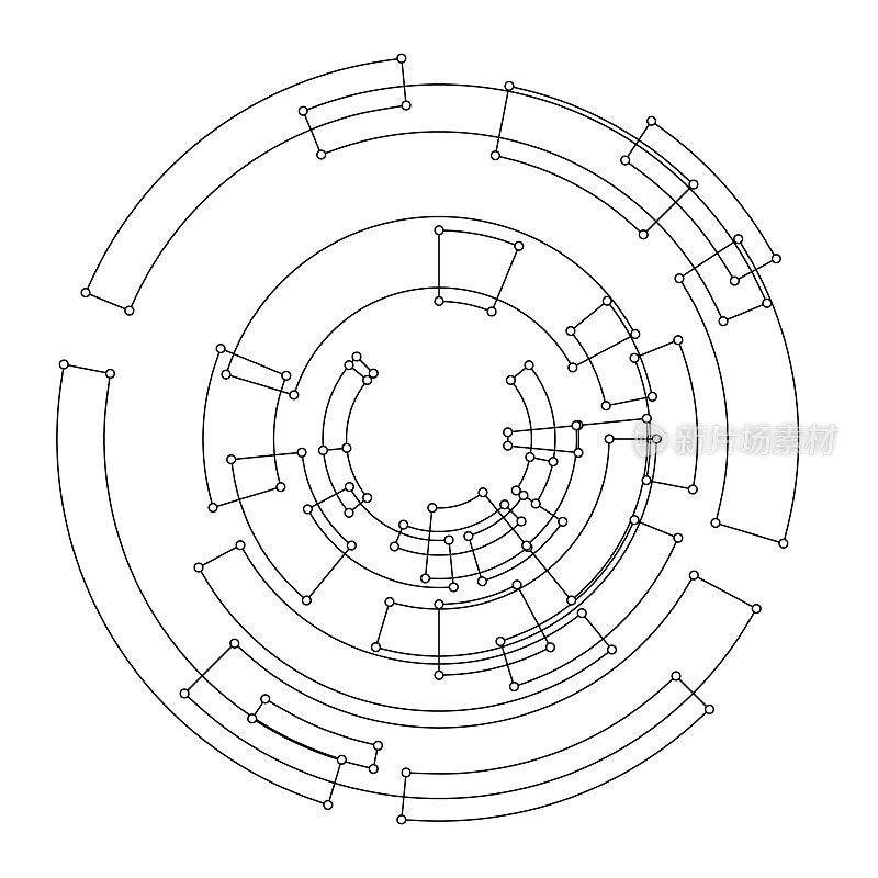 摘要圆形电子背景图案