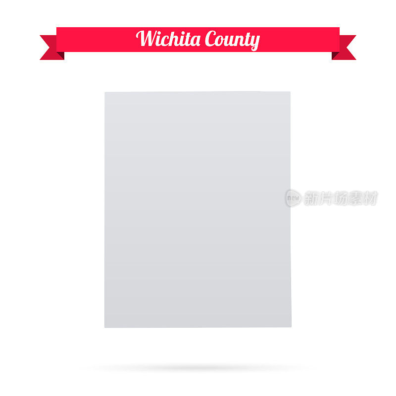 堪萨斯州威奇托县。白底红旗地图