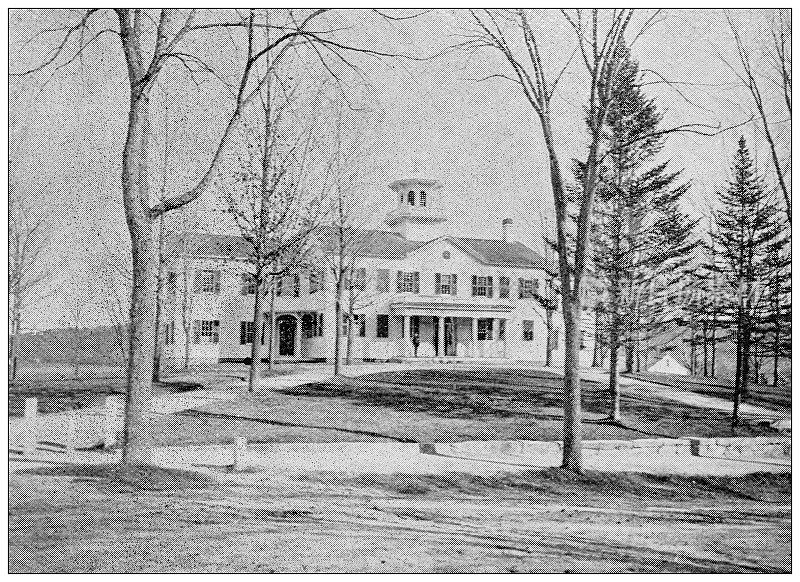 汉普顿县的古董图像，马萨诸塞州:老学院