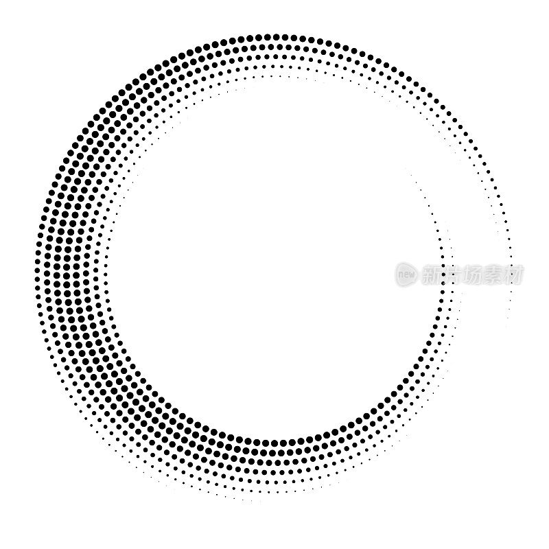 圆点的圆形图案随尺寸而褪色。