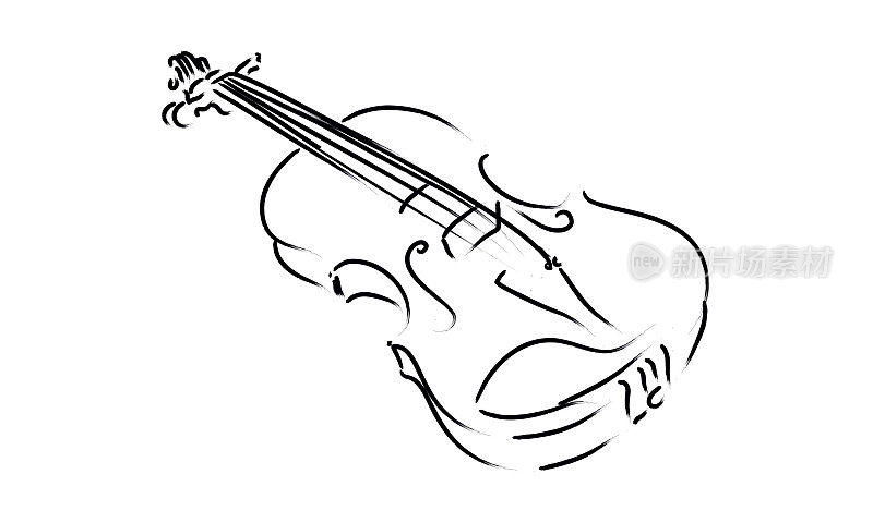 小提琴乐器画音乐符号符号经典