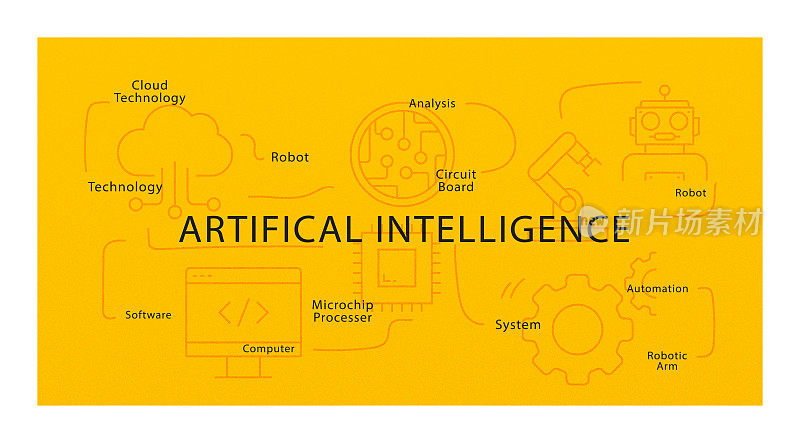 人工智能概念矢量图