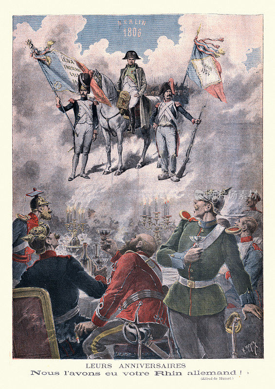 19世纪90年代，法国拿破仑出现在德国将军面前
