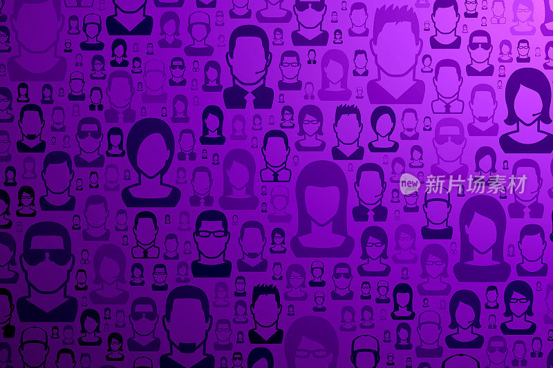 抽象的紫色背景-人图案