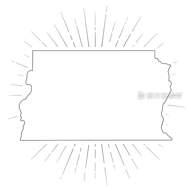 联邦地区地图与阳光在白色的背景