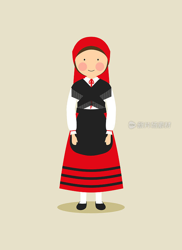 安道尔妇女的传统服装