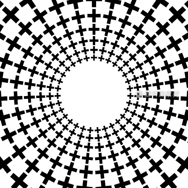 全框架加上圆形图案形状,径向大小梯度