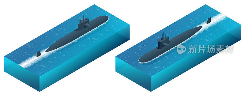 等距潜艇是一种能够在水下独立作业的船舶。海军武装柴油动力潜艇。核潜艇航行。动力潜艇。