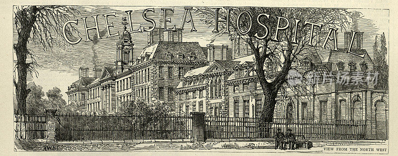 皇家切尔西医院，伦敦，从西北看，维多利亚时代，历史，1880年代，19世纪