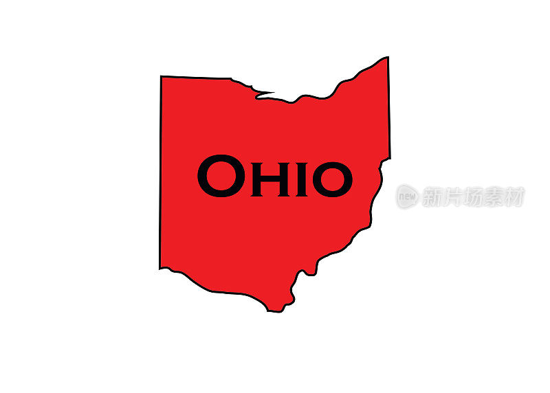 政治上保守的俄亥俄州则是红色。