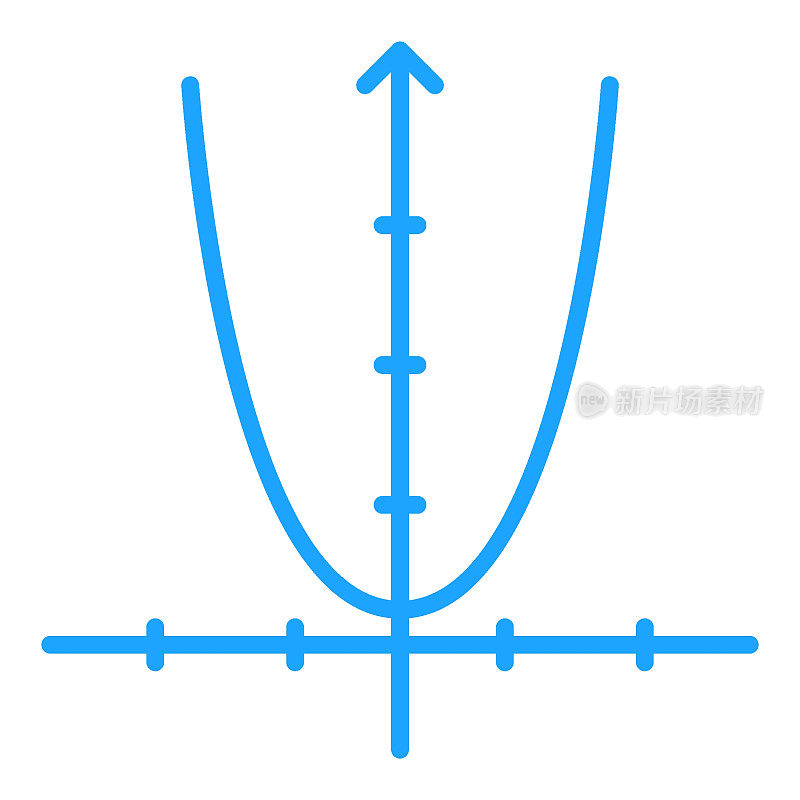 数学函数图矢量概念蓝色最小图标或标志