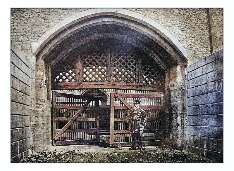 古董伦敦的照片:伦敦塔，叛徒门