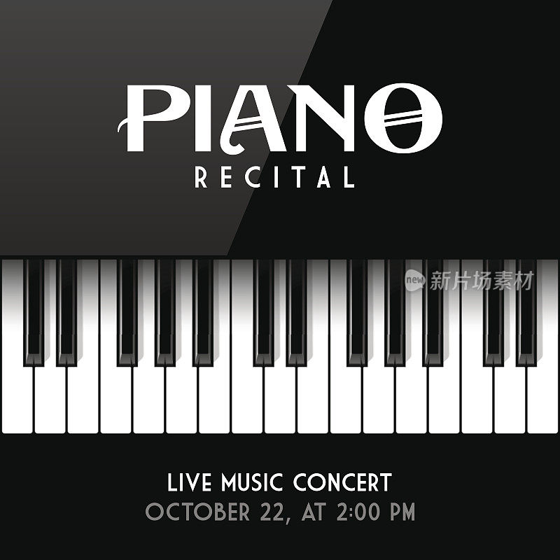 钢琴独奏会的海报