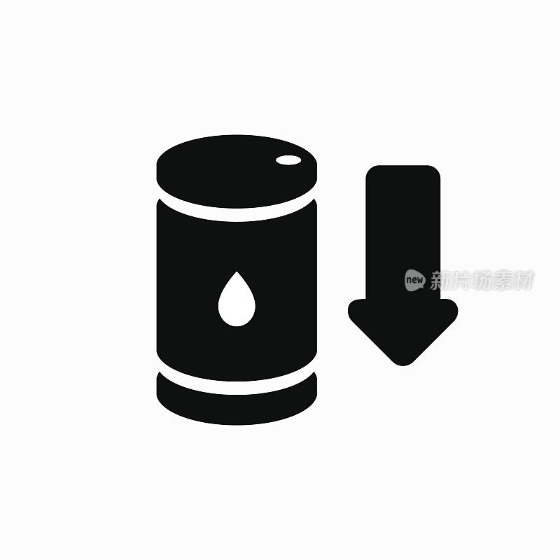 油桶图标矢量插图。
