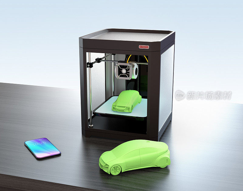 3D打印机、智能手机、3D样品模型