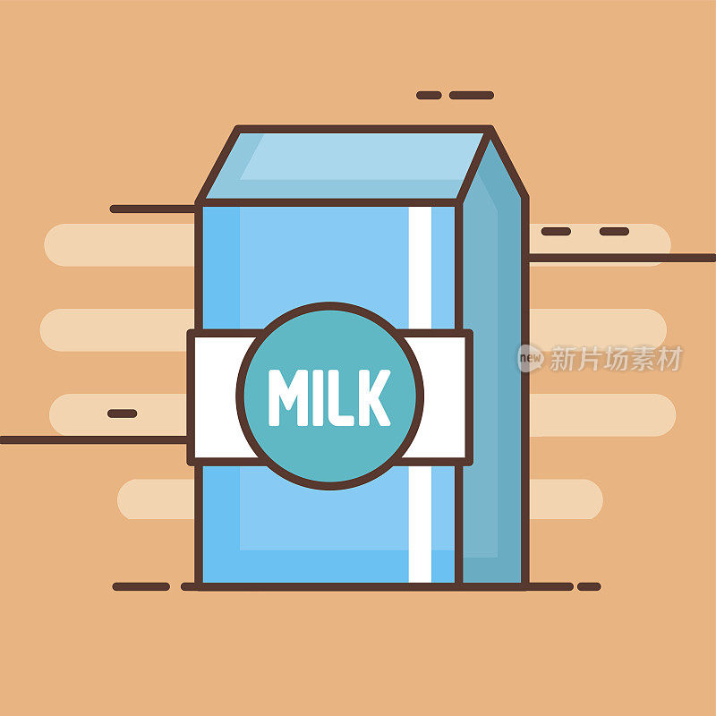 牛奶盒隔离图标