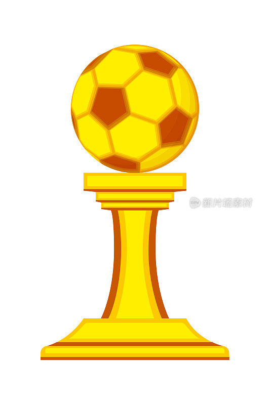 彩色卡通足球获奖。