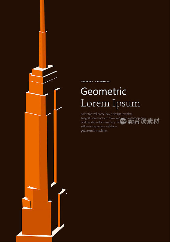 3D彩色建筑模型模式