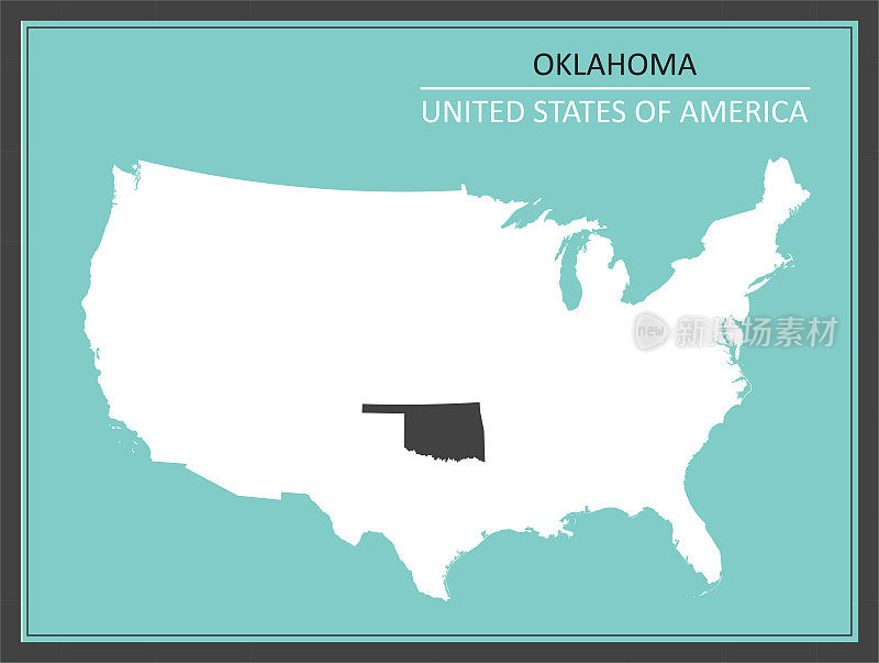 俄克拉荷马州美国地图下载