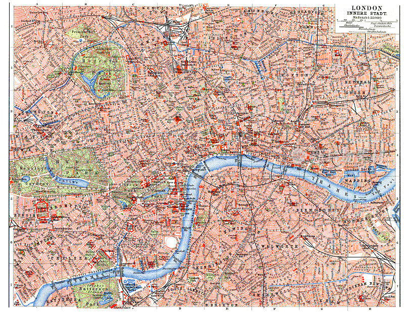 1897年伦敦城的古董地图