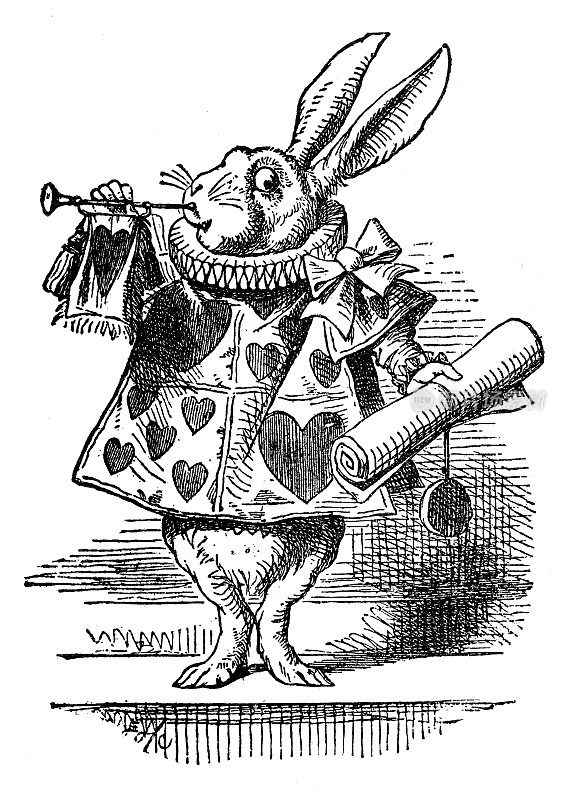 带卷轴的兔子――1897年的爱丽丝梦游仙境