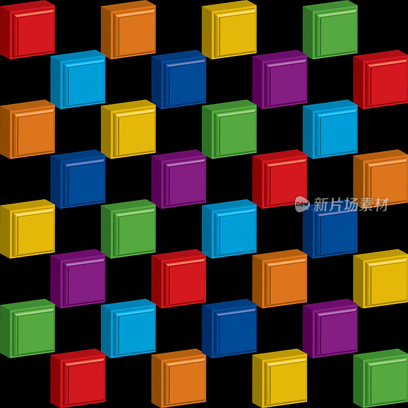 彩色立体立方体背景