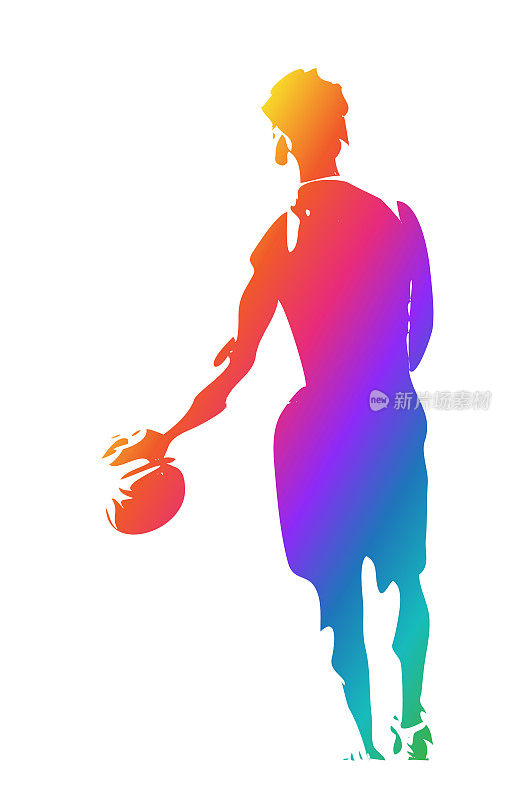 篮球运动员简化彩虹