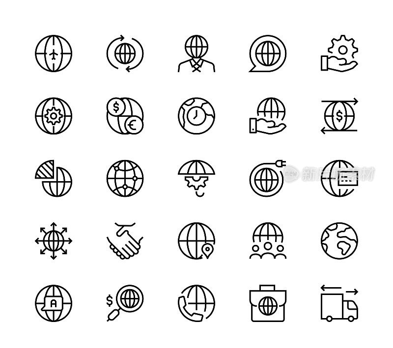 全球商业的图标