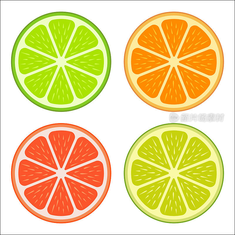 鲜艳的四套鲜橙