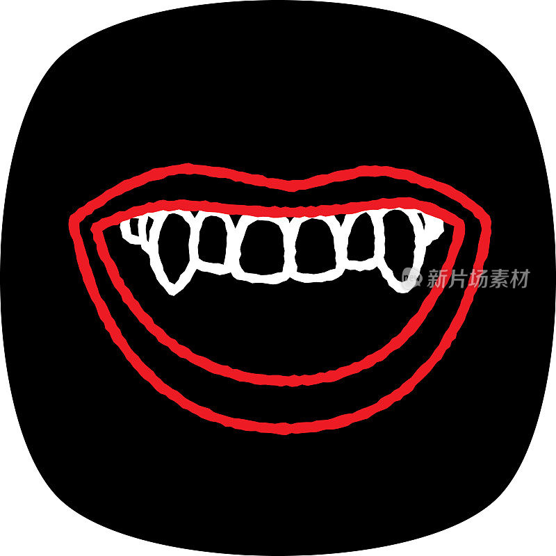 吸血鬼牙齿涂鸦3