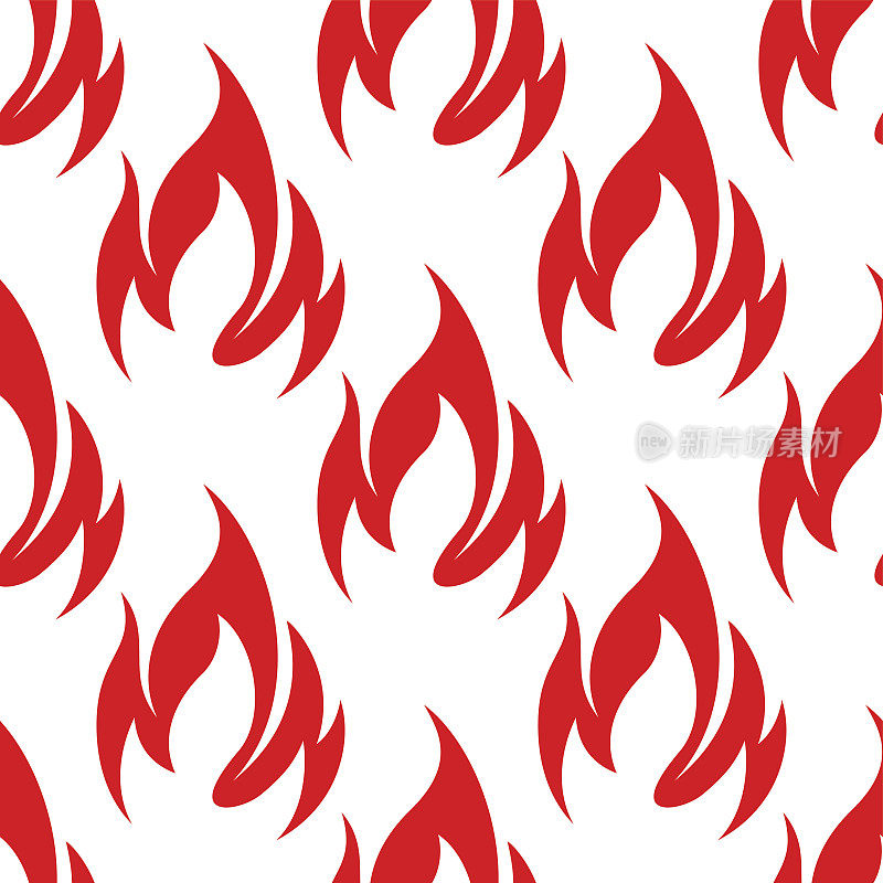 红色火焰无缝图案背景