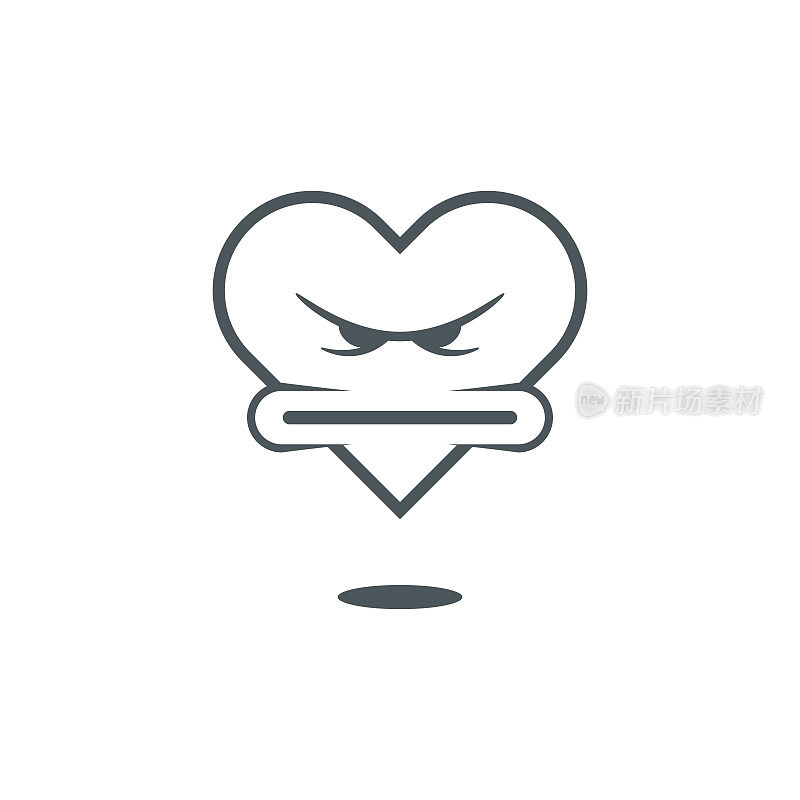 可爱的表情，愤怒的脸图标