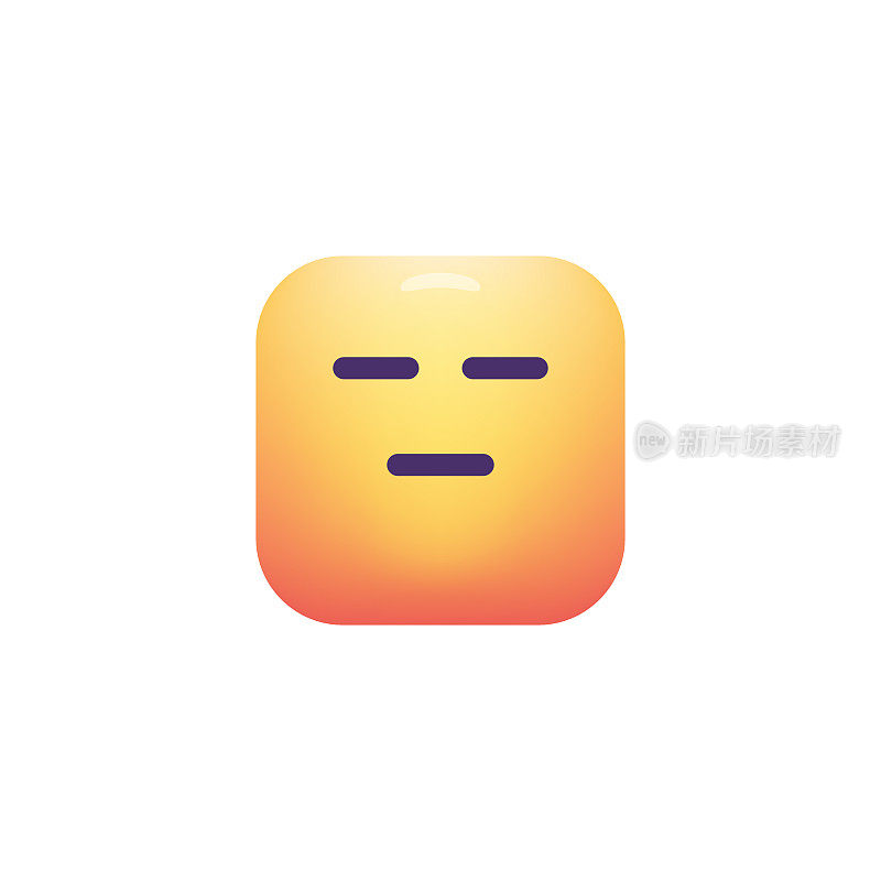 Emoticon设计立方体形状颜色渐变