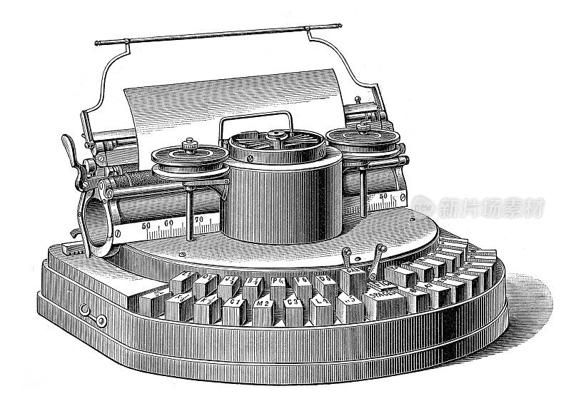 1895年的哈蒙德牌打字机