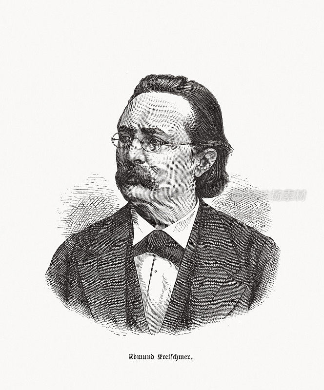 埃德蒙・克雷奇默(1830-1908)，德国管风琴演奏家和作曲家，木刻，1893年出版
