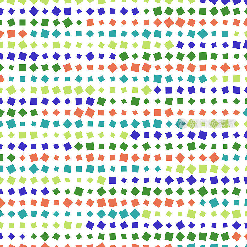 矩阵中的正方形点，颜色，方向和大小的变化。粘性的颜色。