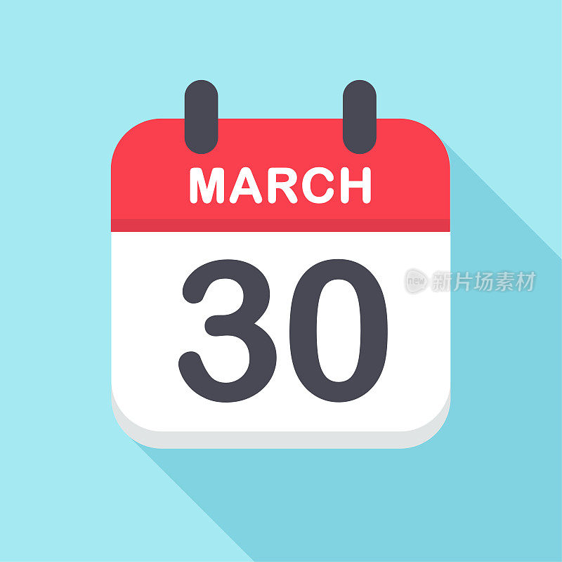 3月30日-日历图标-新年