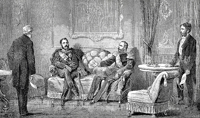 1876年7月8日，弗朗茨·约瑟夫一世和亚历山大二世在列希施塔特会面