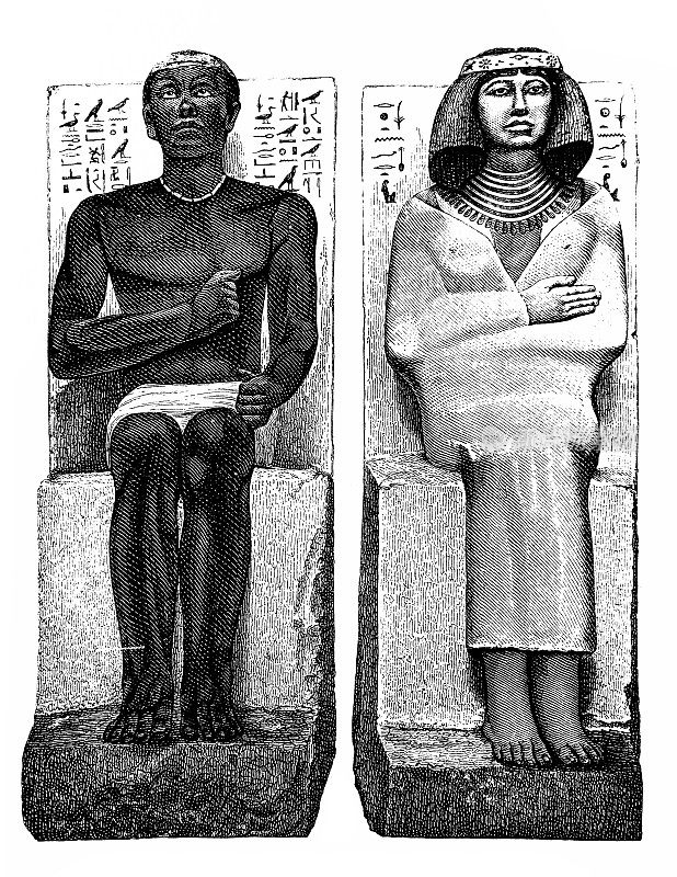 Rahotep和Nefret的雕像