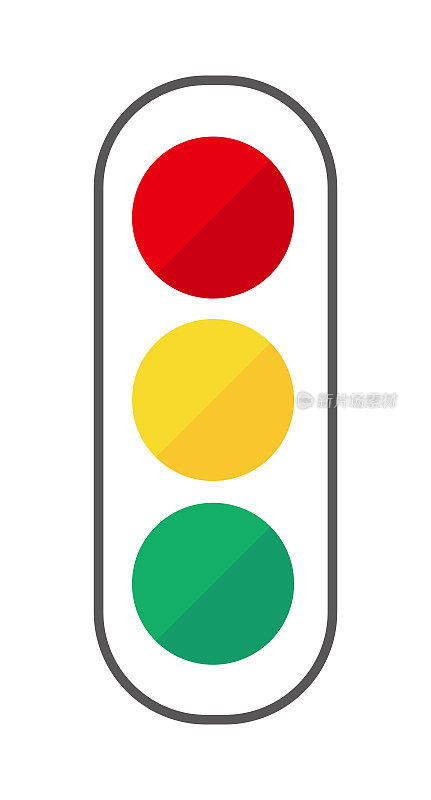 矢量图标的简单信号。说明关于交通。