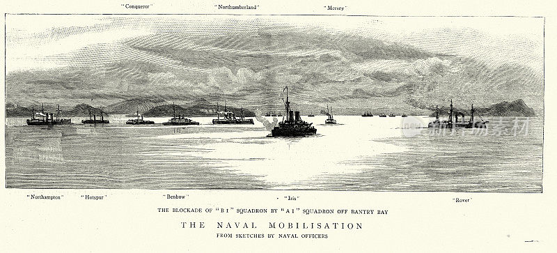 英国皇家海军舰队，封锁班特里湾，19世纪