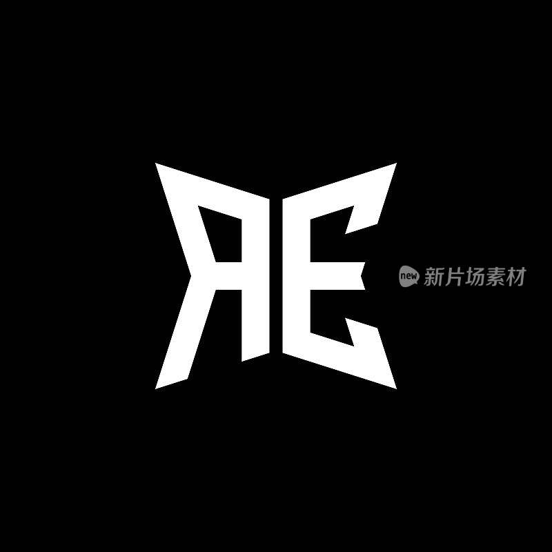 AE标志字母组合几何形状样式