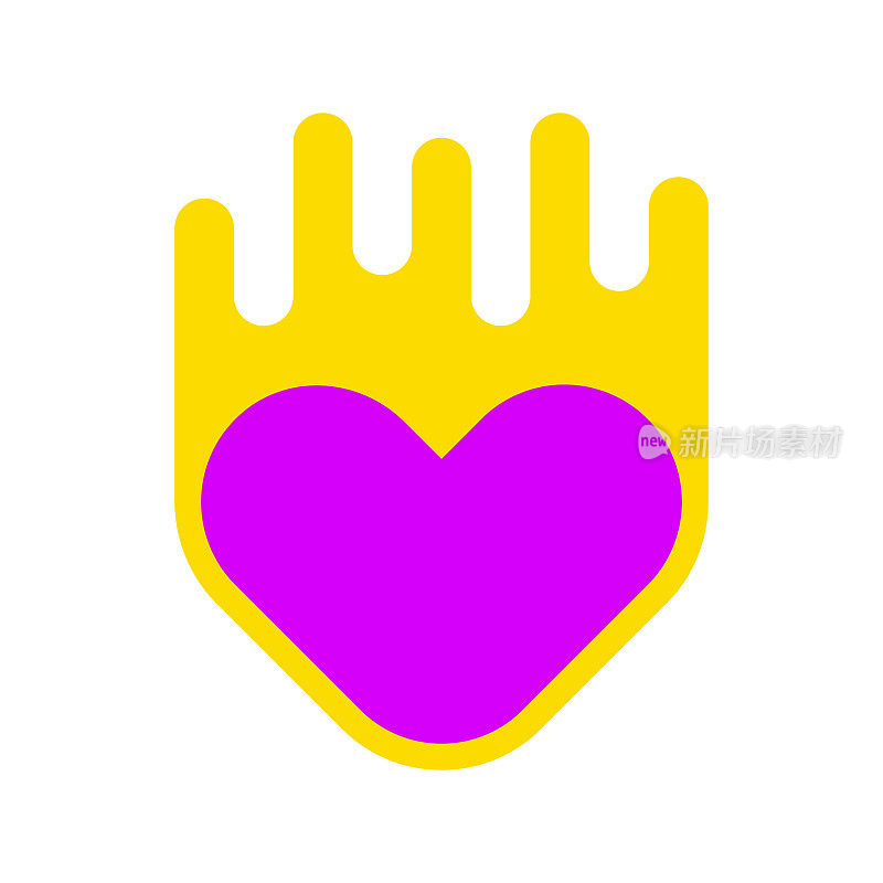 火上的心图标设计