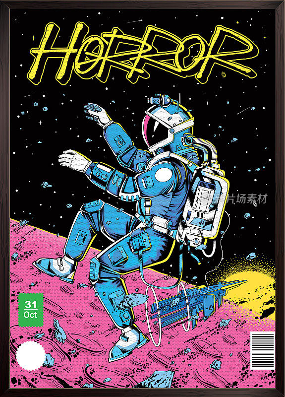 宇航员在外太空的海报