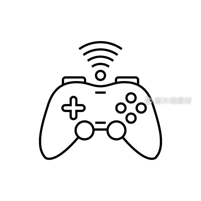 智能控制和游戏控制台线图标