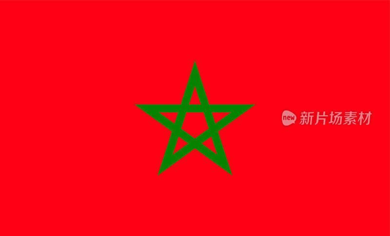 摩洛哥国旗。