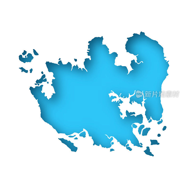 巴淡岛地图-白纸，蓝色背景