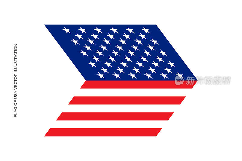 国旗的美国股票插图。美国国旗。