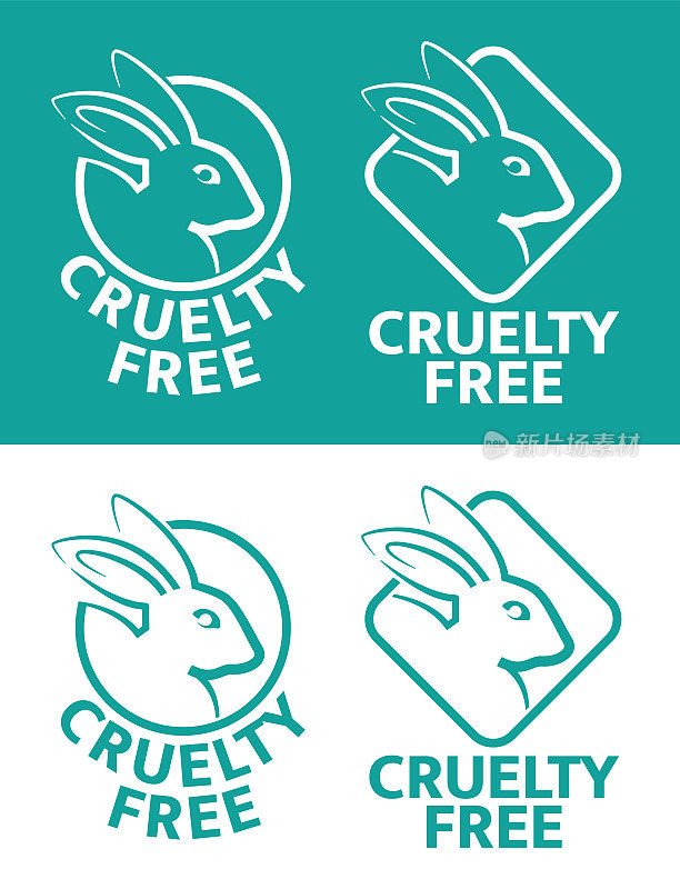 可爱的兔子残忍的自由图形符号设计