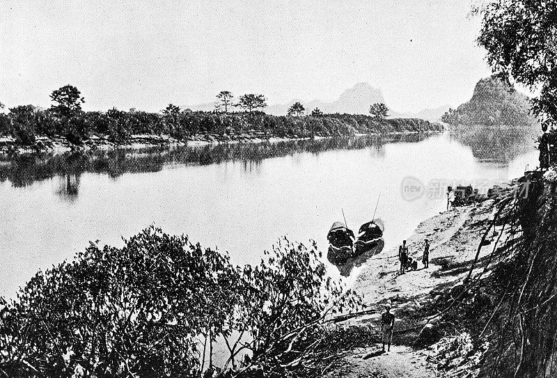 1895年印度的人物和地标:缅甸的萨尔温江